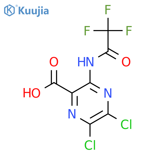 5,6-Dichloro-3-(2,2,2-trifluoroacetamido)pyrazine-2-carboxylic acid structure