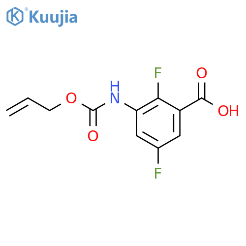 2,5-difluoro-3-{(prop-2-en-1-yloxy)carbonylamino}benzoic acid structure