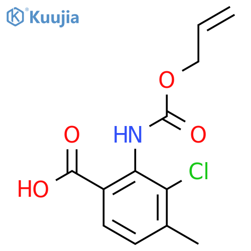 3-chloro-4-methyl-2-{(prop-2-en-1-yloxy)carbonylamino}benzoic acid structure