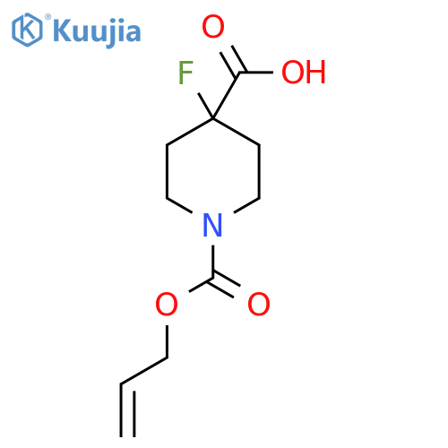 4-fluoro-1-(prop-2-en-1-yloxy)carbonylpiperidine-4-carboxylic acid structure