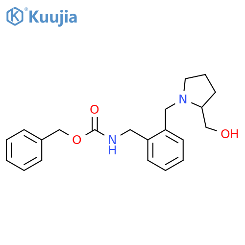 benzyl N-(2-{2-(hydroxymethyl)pyrrolidin-1-ylmethyl}phenyl)methylcarbamate structure