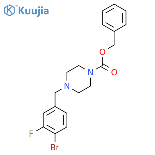 benzyl 4-(4-bromo-3-fluorophenyl)methylpiperazine-1-carboxylate structure