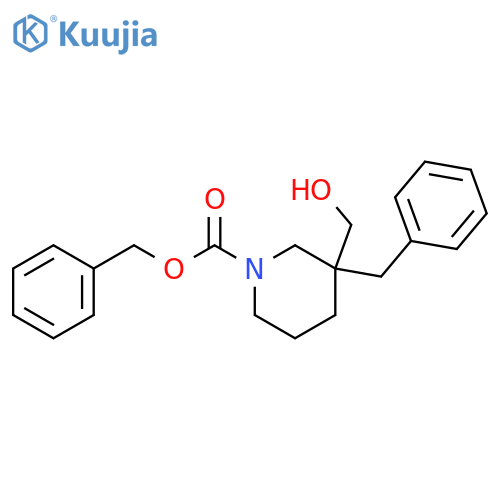 Benzyl 3-benzyl-3-(hydroxymethyl)piperidine-1-carboxylate structure
