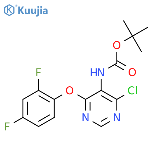 tert-butyl N-4-chloro-6-(2,4-difluorophenoxy)pyrimidin-5-ylcarbamate structure