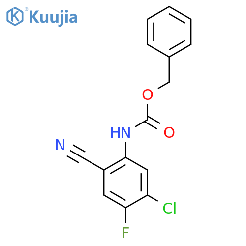 benzyl N-(5-chloro-2-cyano-4-fluorophenyl)carbamate structure