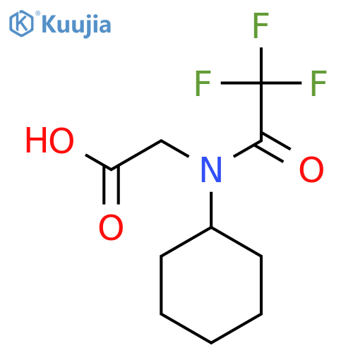 2-(N-cyclohexyl-2,2,2-trifluoroacetamido)acetic acid structure