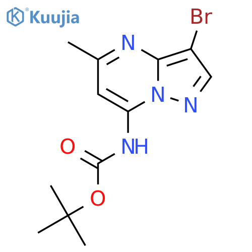 tert-butyl N-{3-bromo-5-methylpyrazolo1,5-apyrimidin-7-yl}carbamate structure
