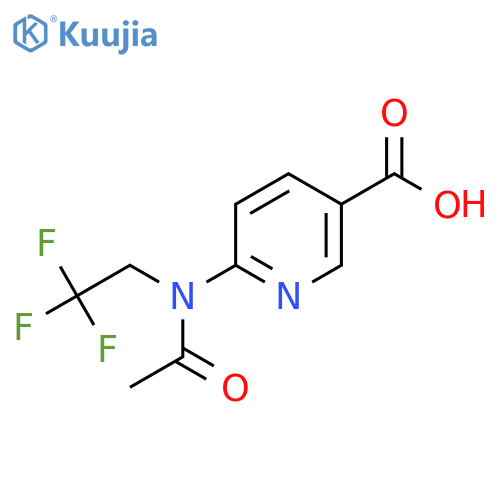 6-N-(2,2,2-trifluoroethyl)acetamidopyridine-3-carboxylic acid structure