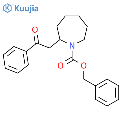 Benzyl 2-(2-oxo-2-phenylethyl)azepane-1-carboxylate structure