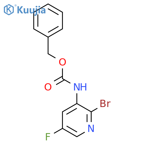 benzyl N-(2-bromo-5-fluoropyridin-3-yl)carbamate structure