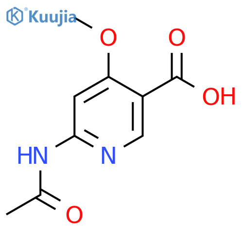 6-Acetamido-4-methoxypyridine-3-carboxylic acid structure