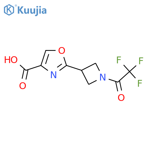 2-1-(2,2,2-trifluoroacetyl)azetidin-3-yl-1,3-oxazole-4-carboxylic acid structure