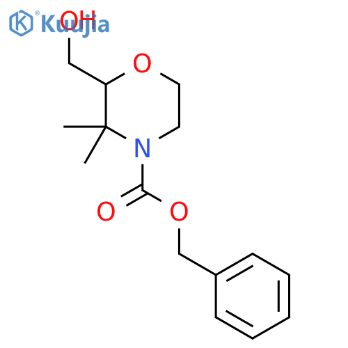 Benzyl 2-(hydroxymethyl)-3,3-dimethylmorpholine-4-carboxylate structure