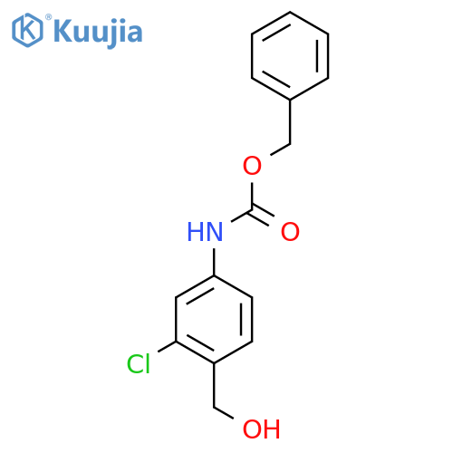benzyl N-3-chloro-4-(hydroxymethyl)phenylcarbamate structure