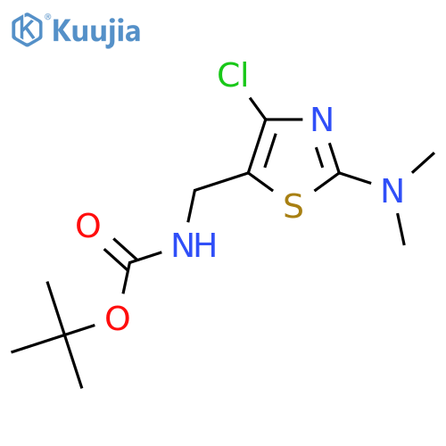 tert-butyl N-{4-chloro-2-(dimethylamino)-1,3-thiazol-5-ylmethyl}carbamate structure