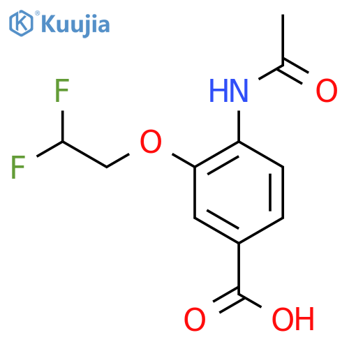 3-(2,2-Difluoroethoxy)-4-acetamidobenzoic acid structure