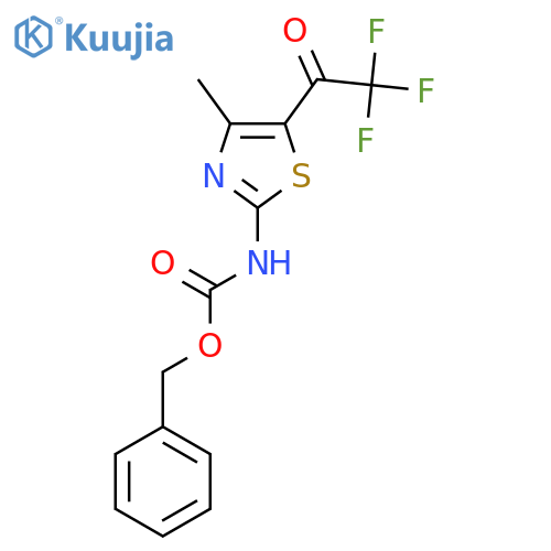 benzyl N-4-methyl-5-(2,2,2-trifluoroacetyl)-1,3-thiazol-2-ylcarbamate structure