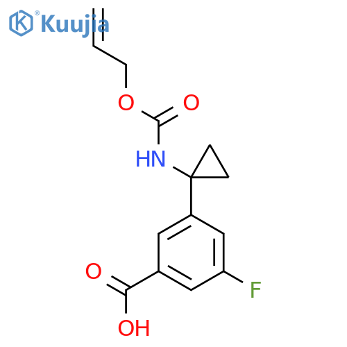 3-Fluoro-5-(1-{[(prop-2-en-1-yloxy)carbonyl]amino}cyclopropyl)benzoic acid structure