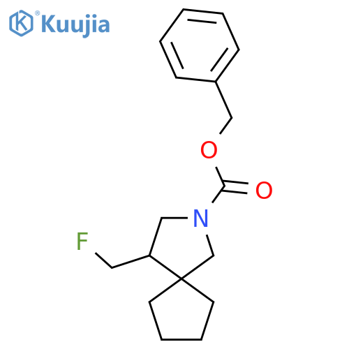 benzyl 4-(fluoromethyl)-2-azaspiro4.4nonane-2-carboxylate structure