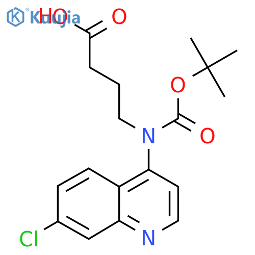 4-{(tert-butoxy)carbonyl(7-chloroquinolin-4-yl)amino}butanoic acid structure