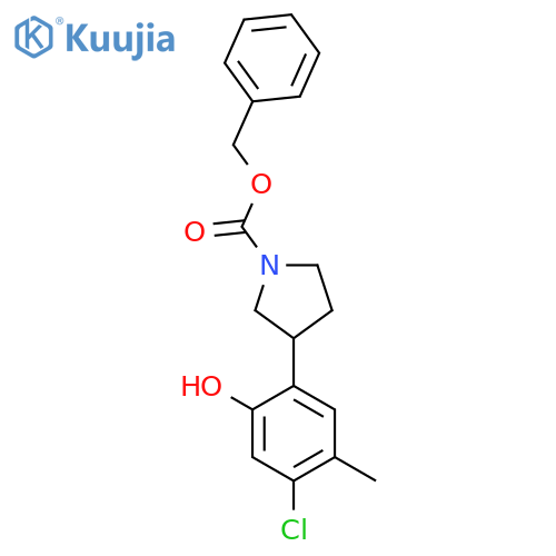 Benzyl 3-(4-chloro-2-hydroxy-5-methylphenyl)pyrrolidine-1-carboxylate structure
