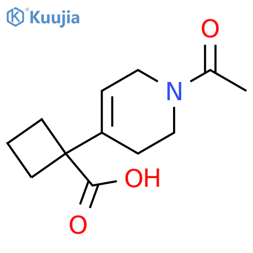 1-(1-Acetyl-1,2,3,6-tetrahydro-4-pyridinyl)cyclobutanecarboxylic acid structure