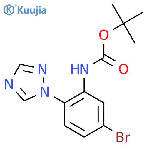 tert-butyl N-5-bromo-2-(1H-1,2,4-triazol-1-yl)phenylcarbamate structure