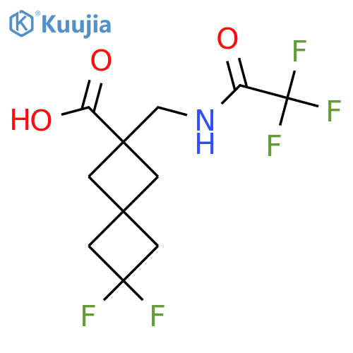 6,6-difluoro-2-(2,2,2-trifluoroacetamido)methylspiro3.3heptane-2-carboxylic acid structure