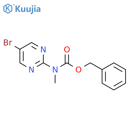 benzyl N-(5-bromopyrimidin-2-yl)-N-methylcarbamate structure