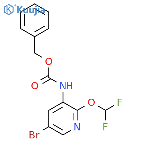 benzyl N-5-bromo-2-(difluoromethoxy)pyridin-3-ylcarbamate structure