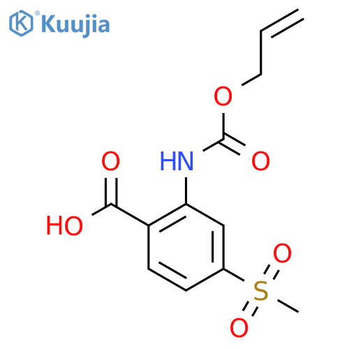 4-methanesulfonyl-2-{(prop-2-en-1-yloxy)carbonylamino}benzoic acid structure