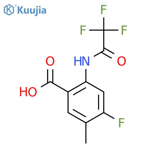 4-Fluoro-5-methyl-2-(trifluoroacetamido)benzoic acid structure