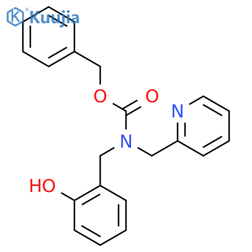 benzyl N-[(2-hydroxyphenyl)methyl]-N-[(pyridin-2-yl)methyl]carbamate structure