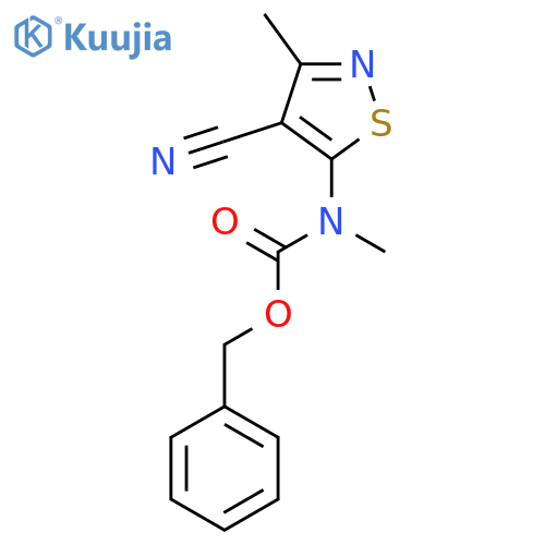 benzyl N-(4-cyano-3-methyl-1,2-thiazol-5-yl)-N-methylcarbamate structure