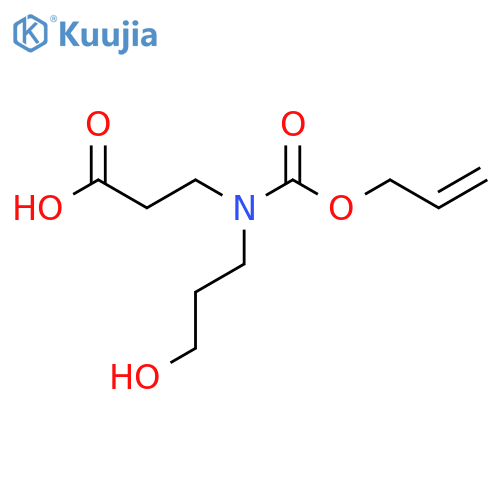 3-(3-hydroxypropyl)(prop-2-en-1-yloxy)carbonylaminopropanoic acid structure
