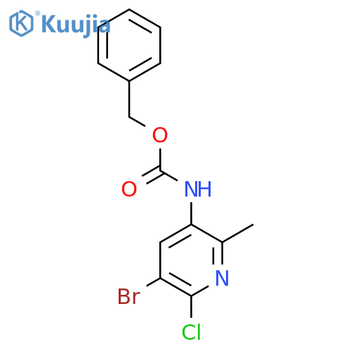 benzyl N-(5-bromo-6-chloro-2-methylpyridin-3-yl)carbamate structure