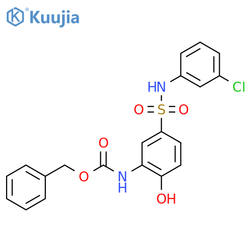 benzyl N-{5-(3-chlorophenyl)sulfamoyl-2-hydroxyphenyl}carbamate structure