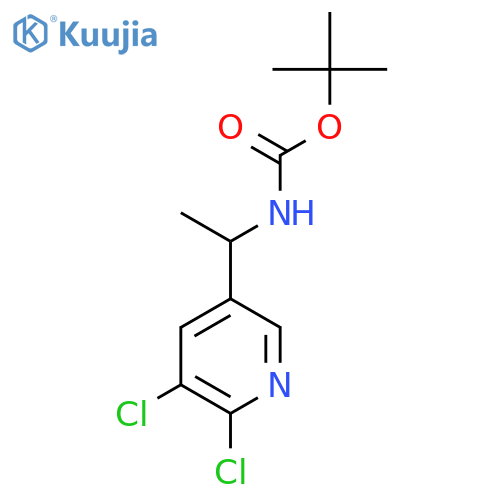 tert-butyl N-1-(5,6-dichloropyridin-3-yl)ethylcarbamate structure