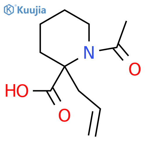 1-Acetyl-2-(prop-2-en-1-yl)piperidine-2-carboxylic acid structure