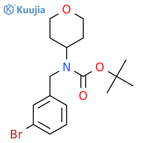 tert-butyl N-(3-bromophenyl)methyl-N-(oxan-4-yl)carbamate structure
