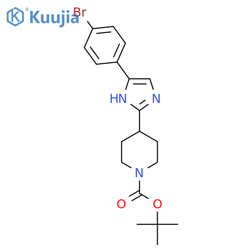tert-butyl 4-5-(4-bromophenyl)-1H-imidazol-2-ylpiperidine-1-carboxylate structure
