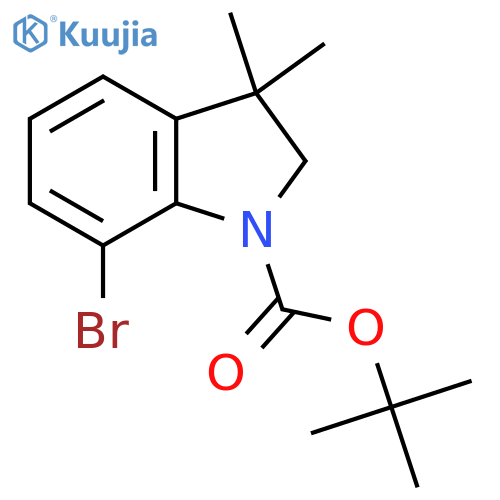 tert-butyl 7-bromo-3,3-dimethyl-2,3-dihydro-1H-indole-1-carboxylate structure