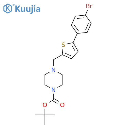 tert-butyl 4-{5-(4-bromophenyl)thiophen-2-ylmethyl}piperazine-1-carboxylate structure
