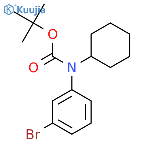 tert-butyl N-(3-bromophenyl)-N-cyclohexylcarbamate structure