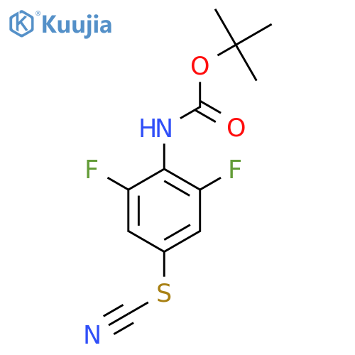 tert-butyl N-4-(cyanosulfanyl)-2,6-difluorophenylcarbamate structure