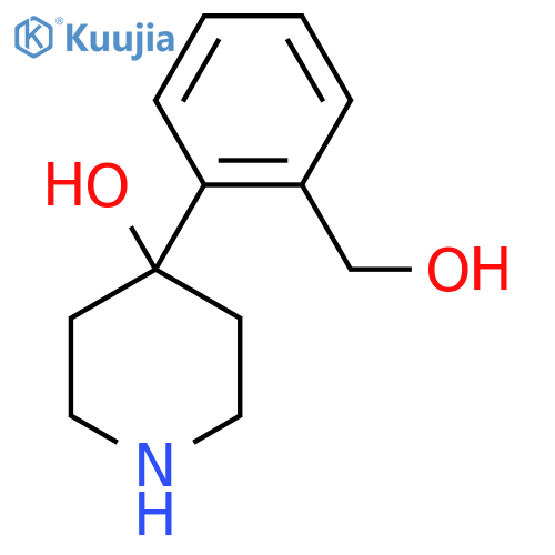 4-2-(hydroxymethyl)phenylpiperidin-4-ol structure