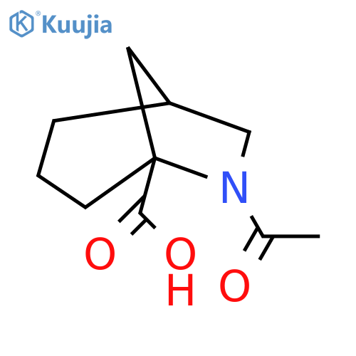 6-acetyl-6-azabicyclo3.2.1octane-5-carboxylic acid structure
