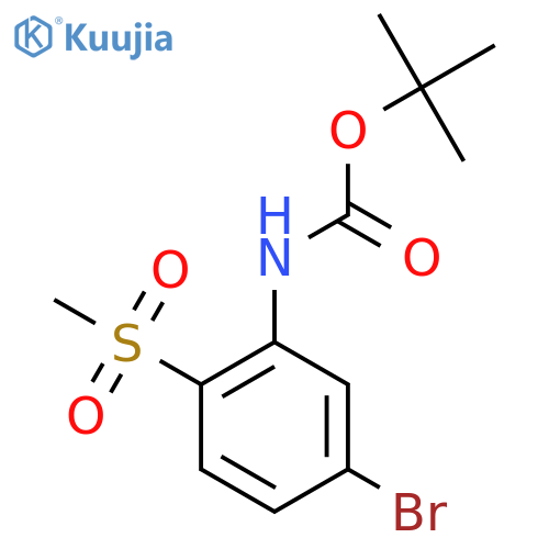 tert-butyl N-(5-bromo-2-methanesulfonylphenyl)carbamate structure
