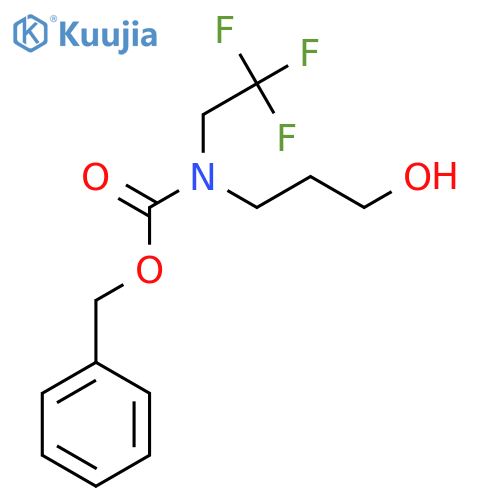 benzyl N-(3-hydroxypropyl)-N-(2,2,2-trifluoroethyl)carbamate structure
