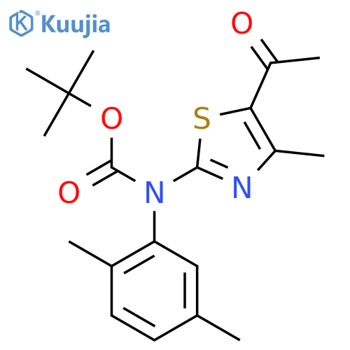 tert-butyl N-(5-acetyl-4-methyl-1,3-thiazol-2-yl)-N-(2,5-dimethylphenyl)carbamate structure